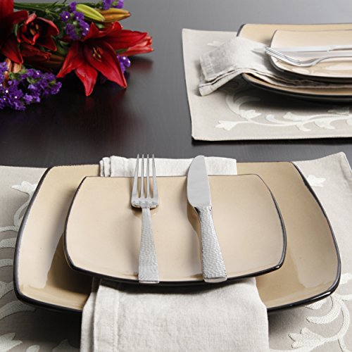 Red Stoneware Dinnerware Set, Service for 4 (16pc) H90195