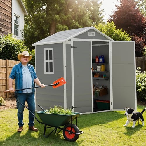 5' x 4' Resin Weather Resistant Outdoor Storage Shed with Floor B3269