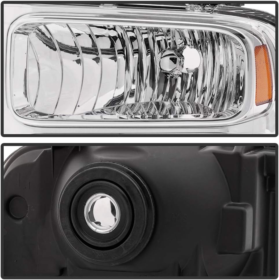 Chrome Headlights Headlamps Set Left Right M146101