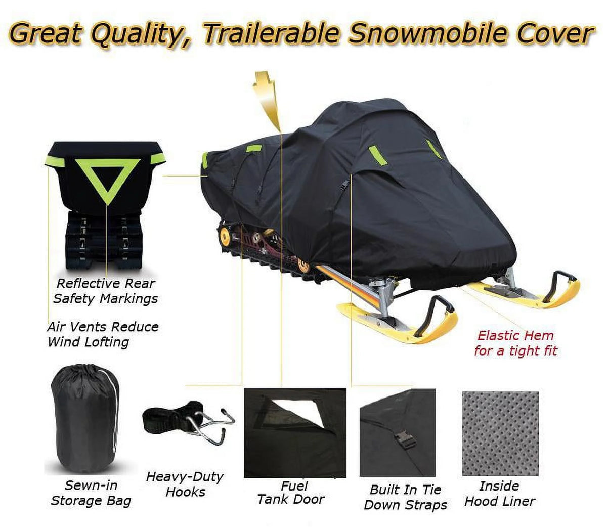 Trailerable 600 Denier Snowmobile Cover U66542