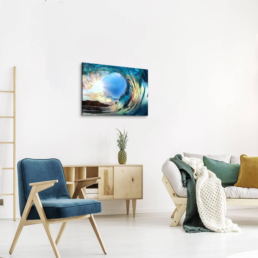 Blue Ocean Waves Canvas Wall Art M47779