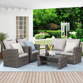 Gray Rattan Wicker Outdoor Patio Furniture Set I3014