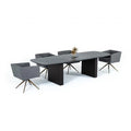 Smoked Rectangular Manufactured Wood Dining Table P859