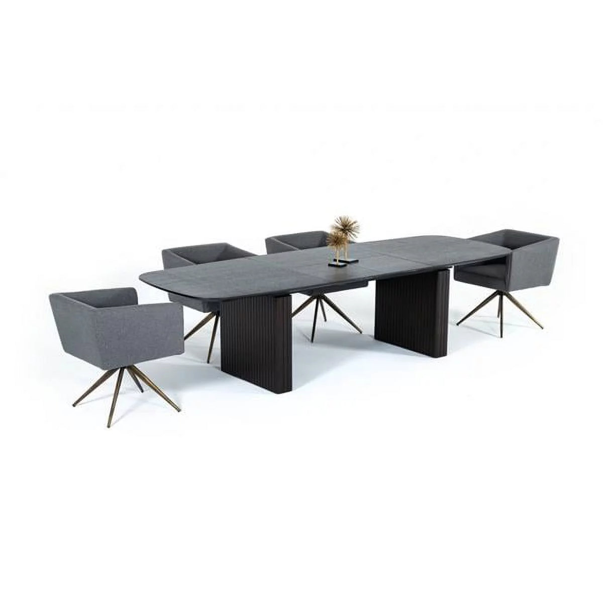Smoked Rectangular Manufactured Wood Dining Table P859