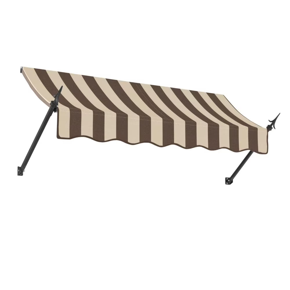 Brown/Tan Stripe Acrylic Fixed Awning K4655
