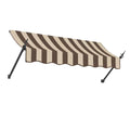 Brown/Tan Stripe Acrylic Fixed Awning K4655