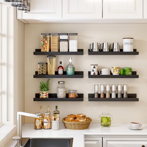 Rustic Brown Wall Shelves Set of 8 I374