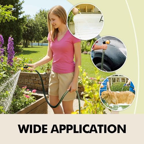 50 ft Leak Proof Rubber Garden Hose with Brass Connector D3390
