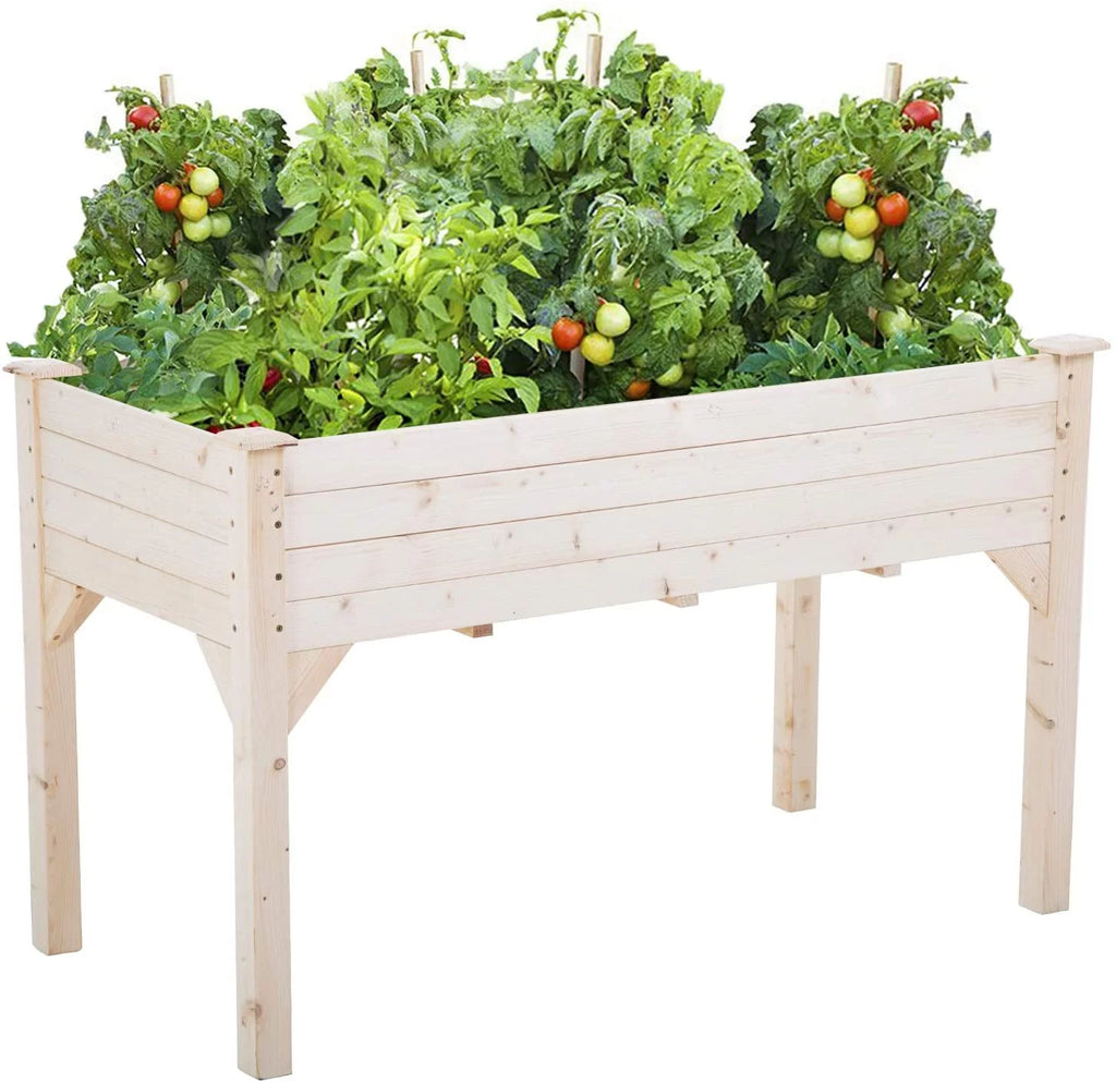48x24x30in Elevated Wood Planter Garden Bed J4375