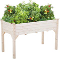48x24x30in Elevated Wood Planter Garden Bed J4375