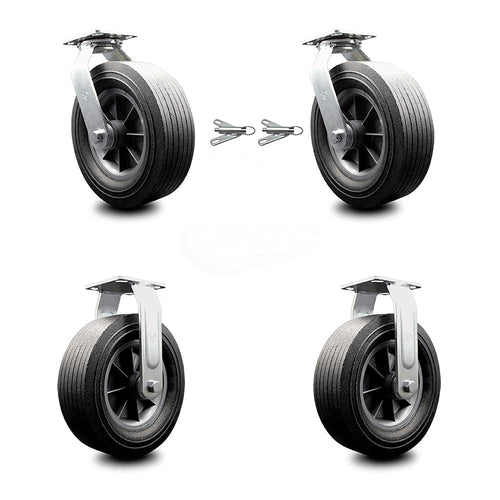 10 Inch Swivel Caster Semi-Pneumatic Wheel Pack of 2 C646982