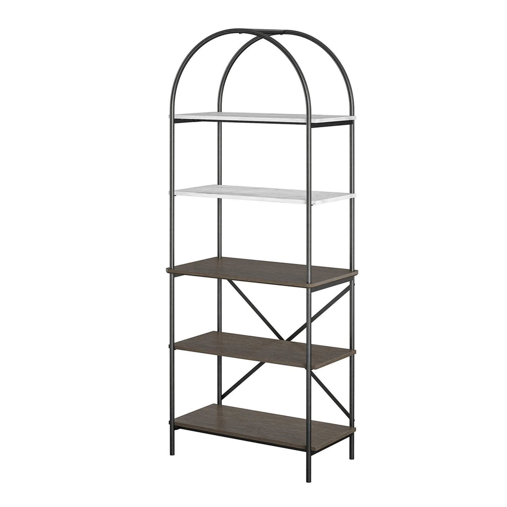 Gray Oak 5-Shelf Bookcase C3185