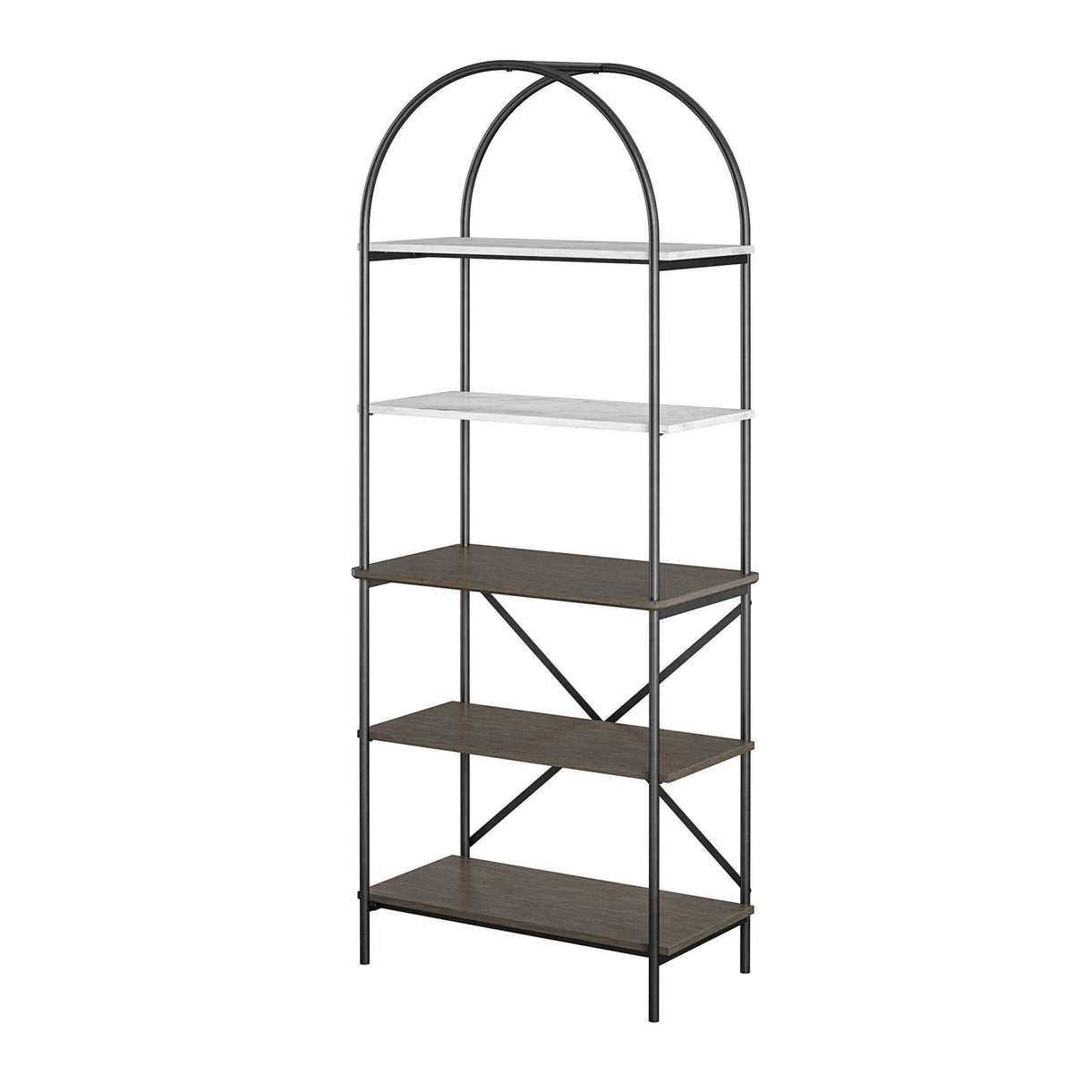 Gray Oak 5-Shelf Bookcase C3185