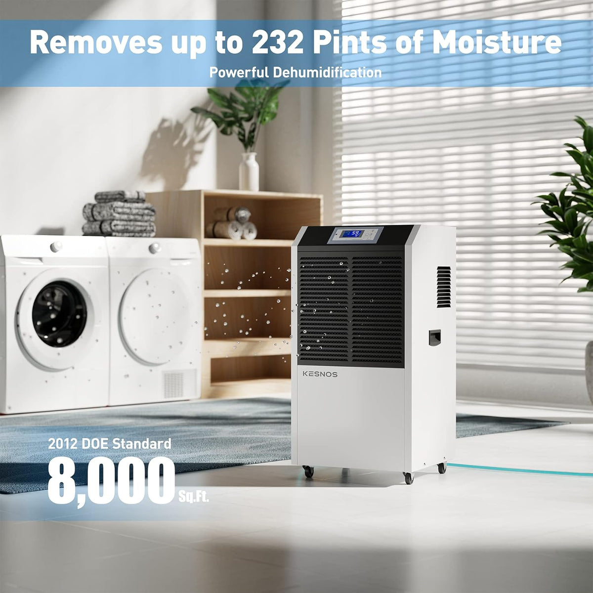 232 Pint Commercial Dehumidifier with Drain Hose D735775