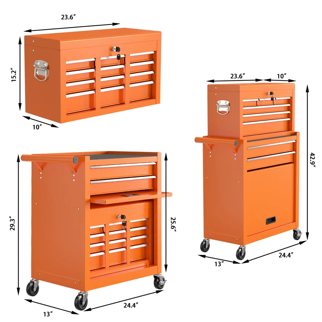 8 Drawer Rolling Tool Chest with Wheels G541