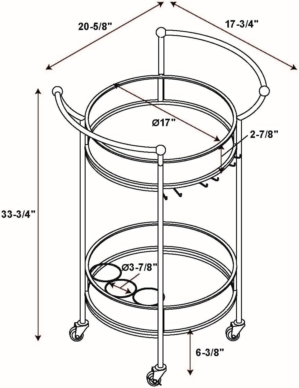 Round Bar Cart A7979