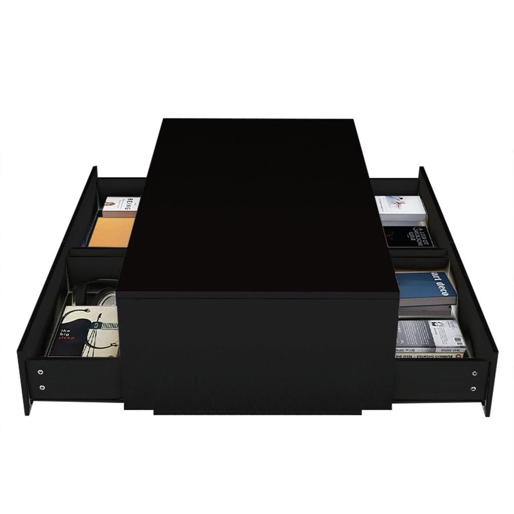 Modern LED High Gloss Coffee Table with 4 Drawers B627