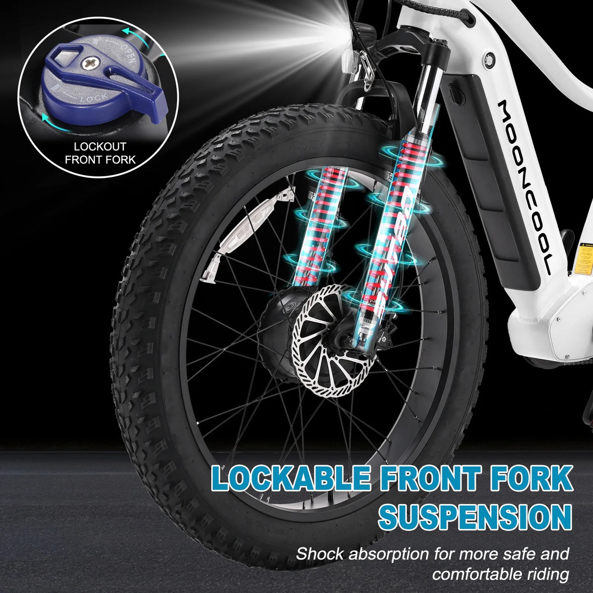 26" X 4" Fat Tire 1000W Dual Motor Electric Mountain Bike U17368