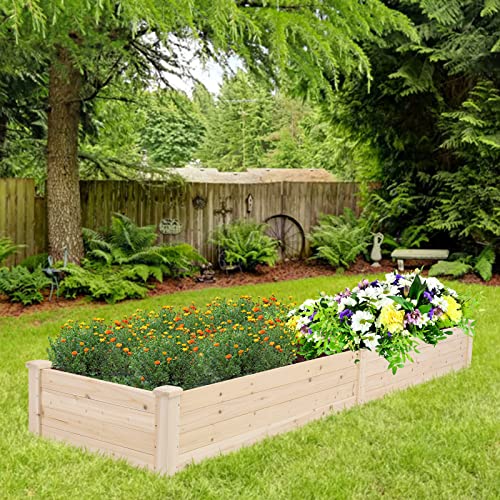 Wooden Raised Garden Bed (92 x 24 x 10 Inch) U27278