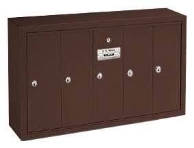 Bronze Vertical Mailbox with 5 Doors M697