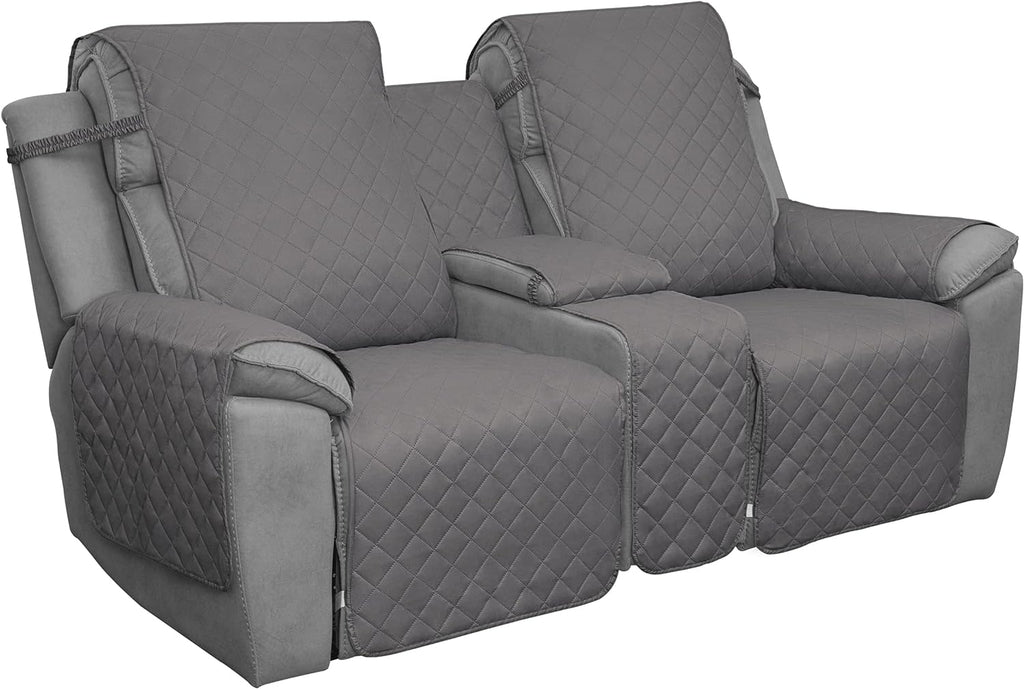 Reversible Loveseat Recliner Cover with Console A337