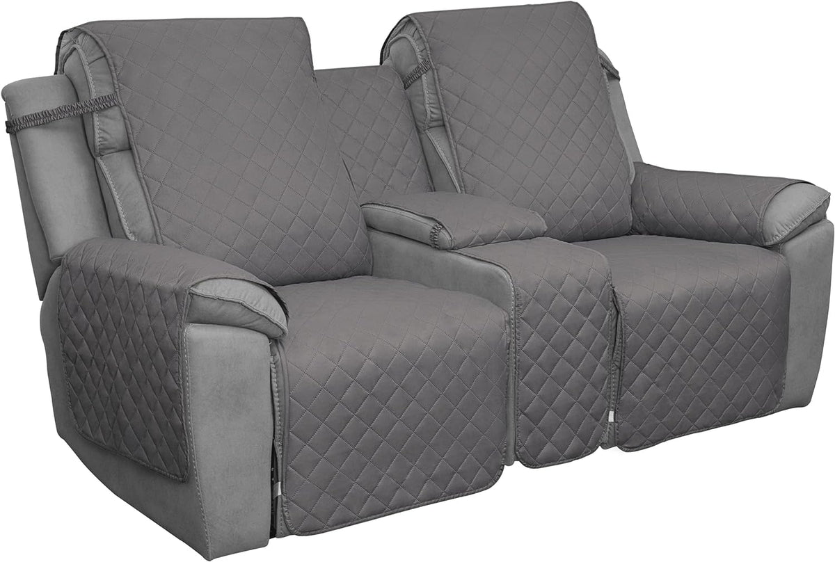 Reversible Loveseat Recliner Cover with Console A337