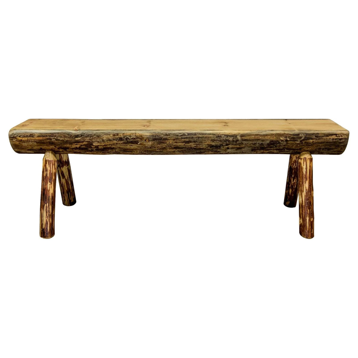 Indoor Outdoor Half Log Bench I89275