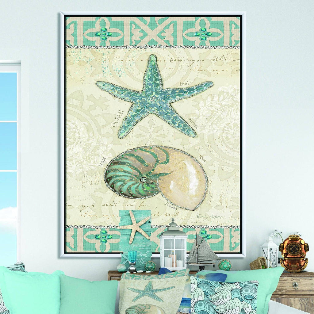 Nautical Coastal Framed Canvas F693884