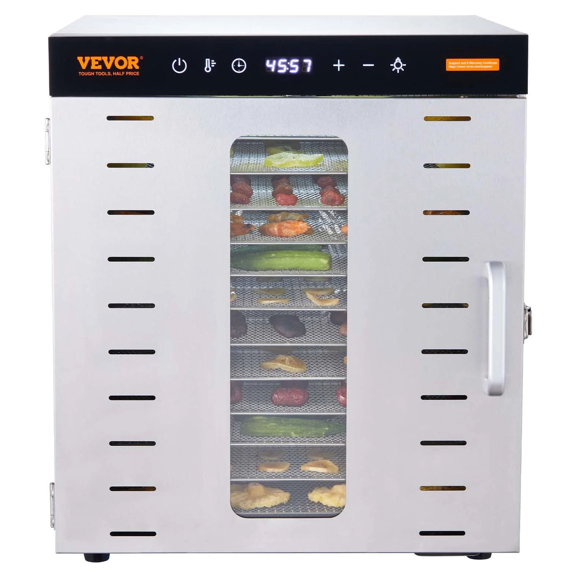 Food Dehydrator Machine, 10 Stainless Steel Trays, 1000W Electric Food Dryer S28767