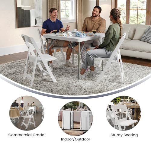 Black Stackable Folding Chairs Set of 4 Y648