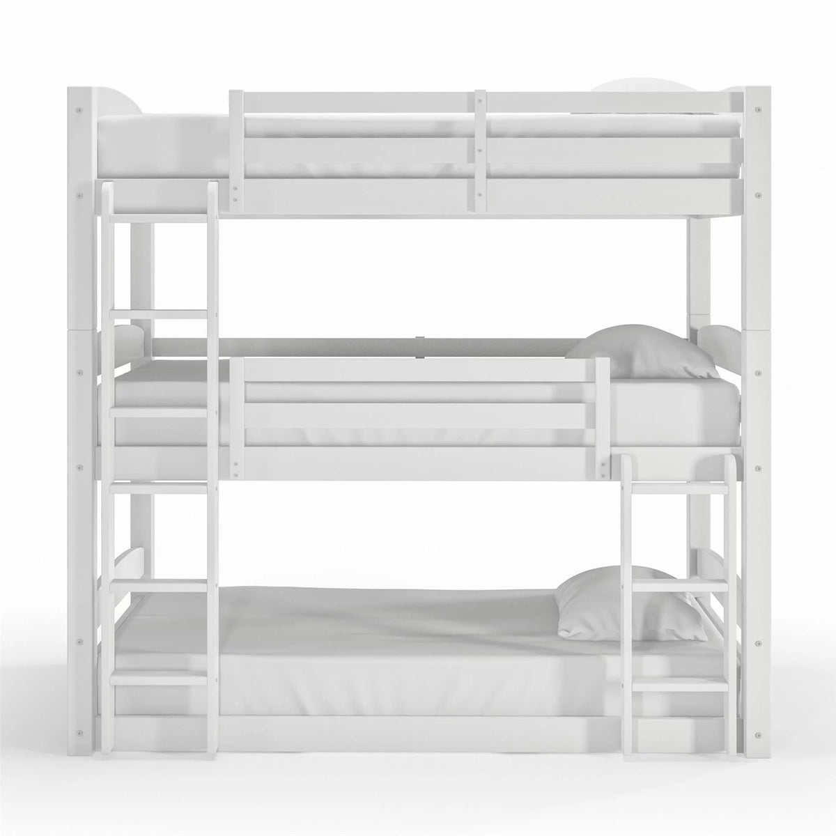 White Triple Twin Bunk Bed F24885