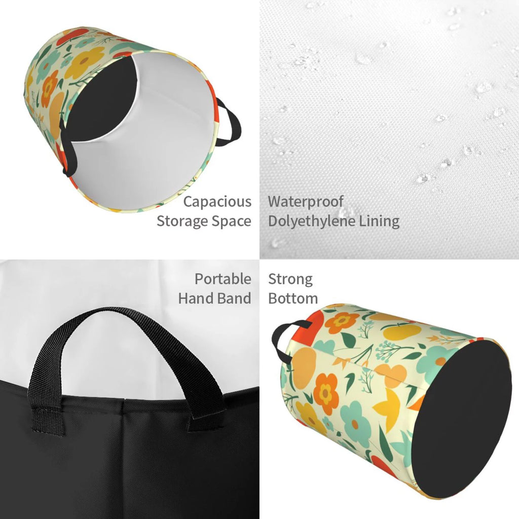 Collapsible Polyester Waterproof Laundry Basket 62L G947463