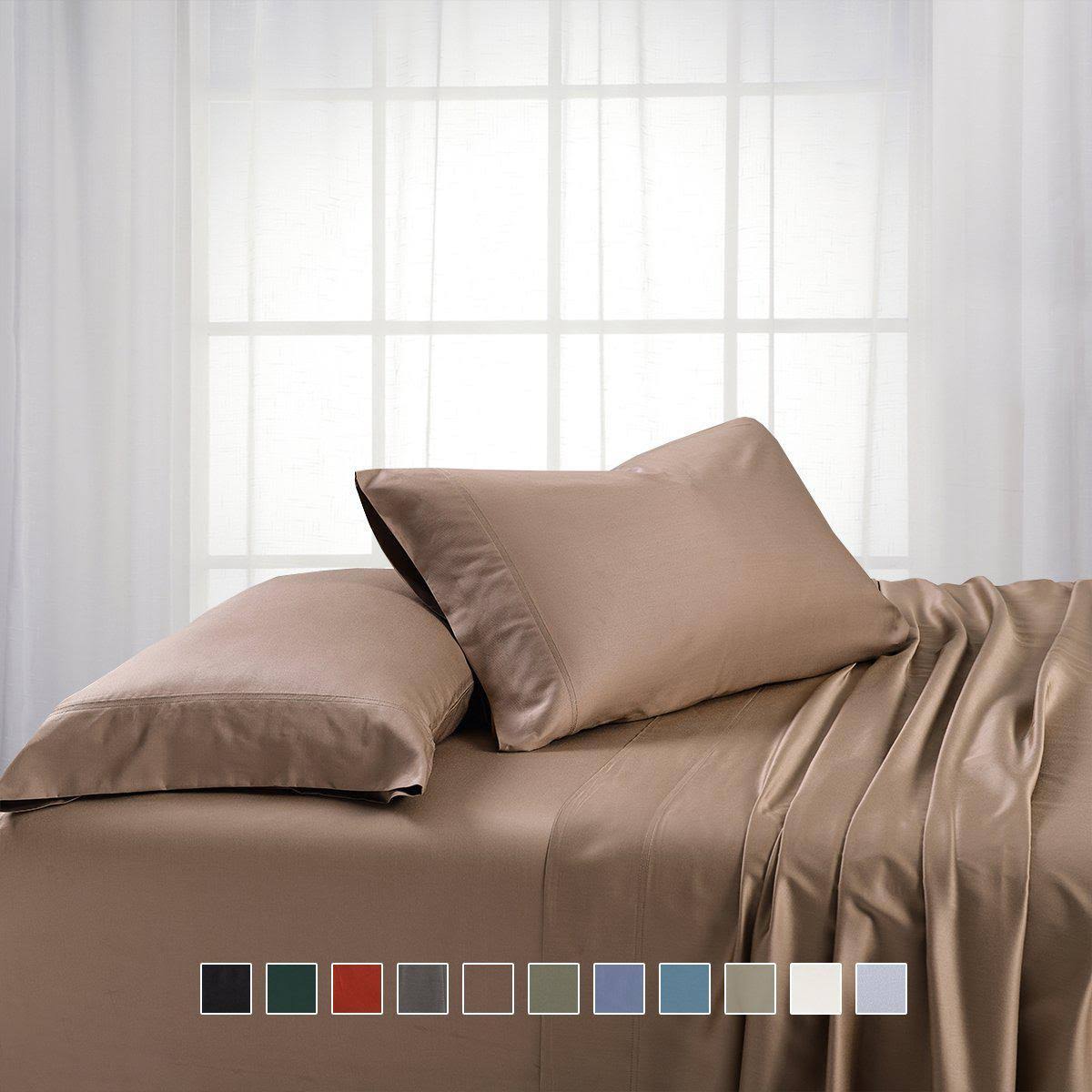 Split King Bamboo Hybrid Charcoal Bed Sheets N45584