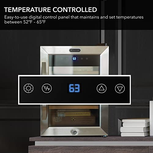 1.2 cu. ft. Stainless Steel Digital Cigar Humidor with Spanish Cedar Shelves J637439