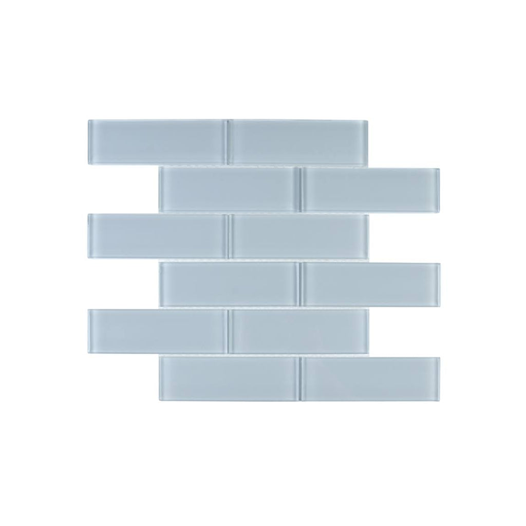 Moonlight Gray Glass Mosaic Subway Tile, 5 Square Feet per Carton H41675