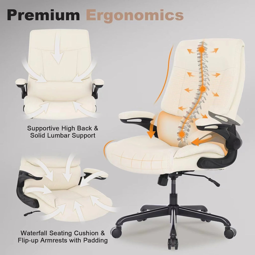 Black Big and Tall Ergonomic Office Chair with Lumbar Support S679