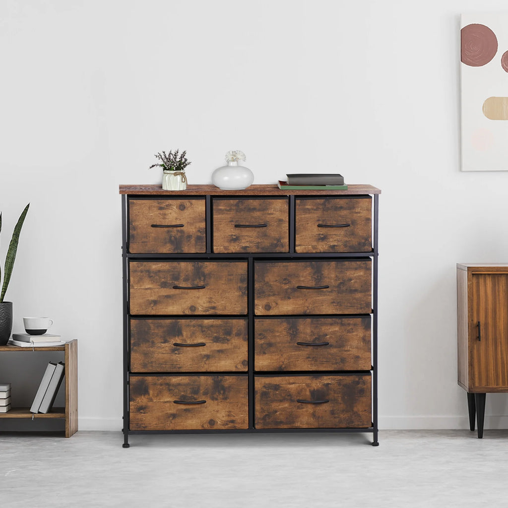 9 Drawer Fabric Storage Dresser B452