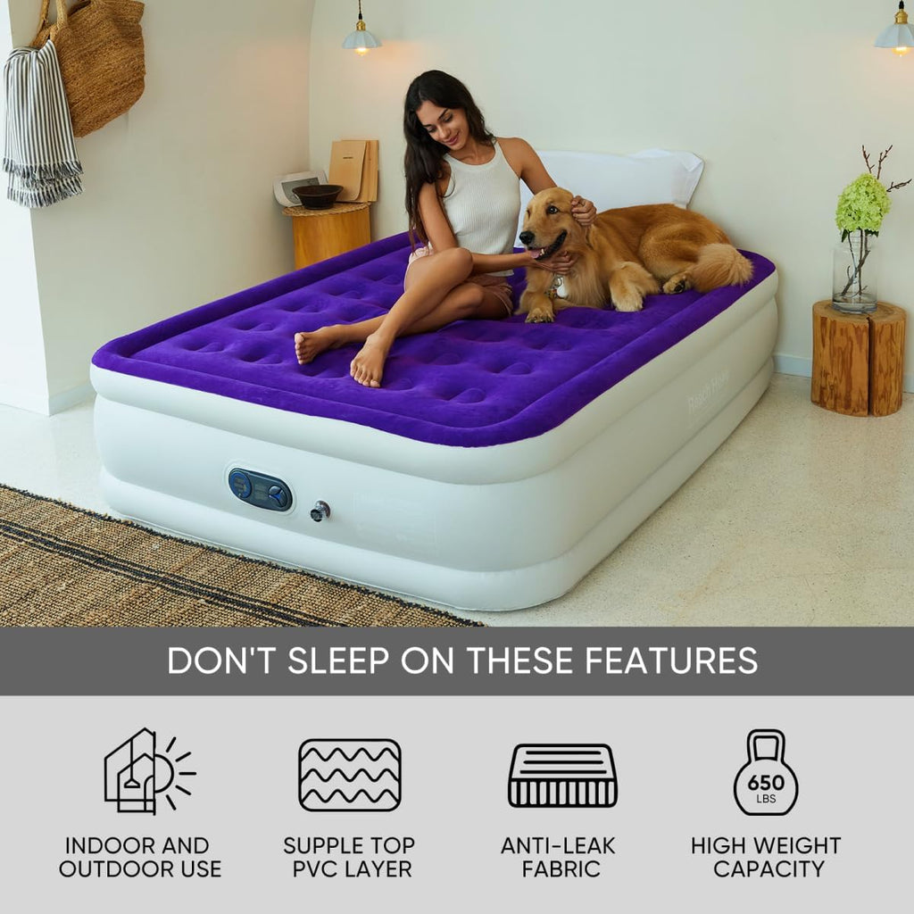 Queen Size Air Mattress with Built-in Pump X32572