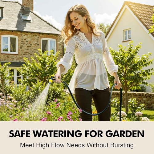 50 ft Leak Proof Rubber Garden Hose with Brass Connector D3390