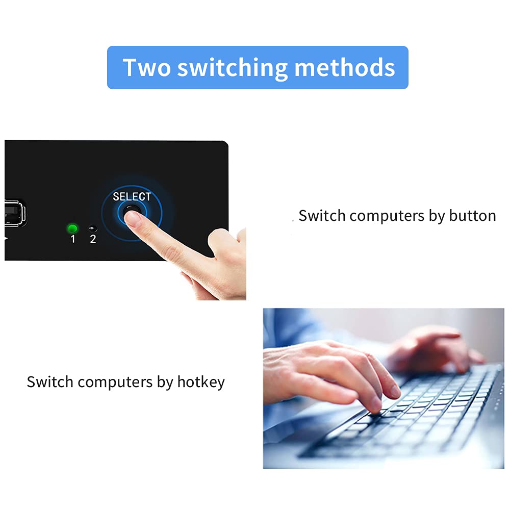 2 Port DVI KVM Switch with Cables, USB Powered, 1920 x 1200@60Hz X72718