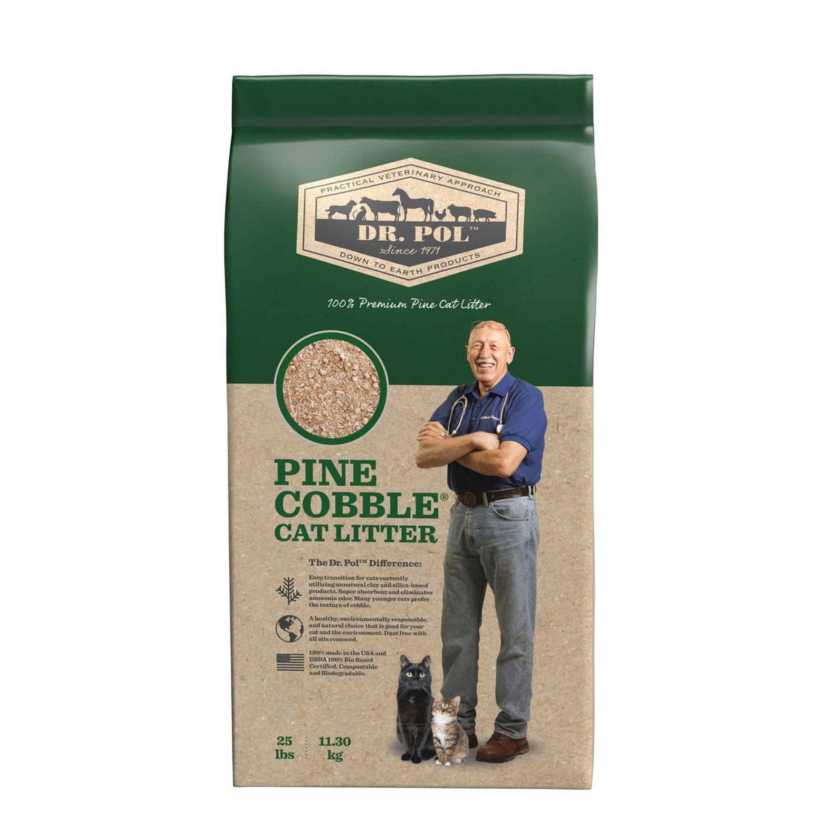 Pine Cobble Cat Litter 14lb V375