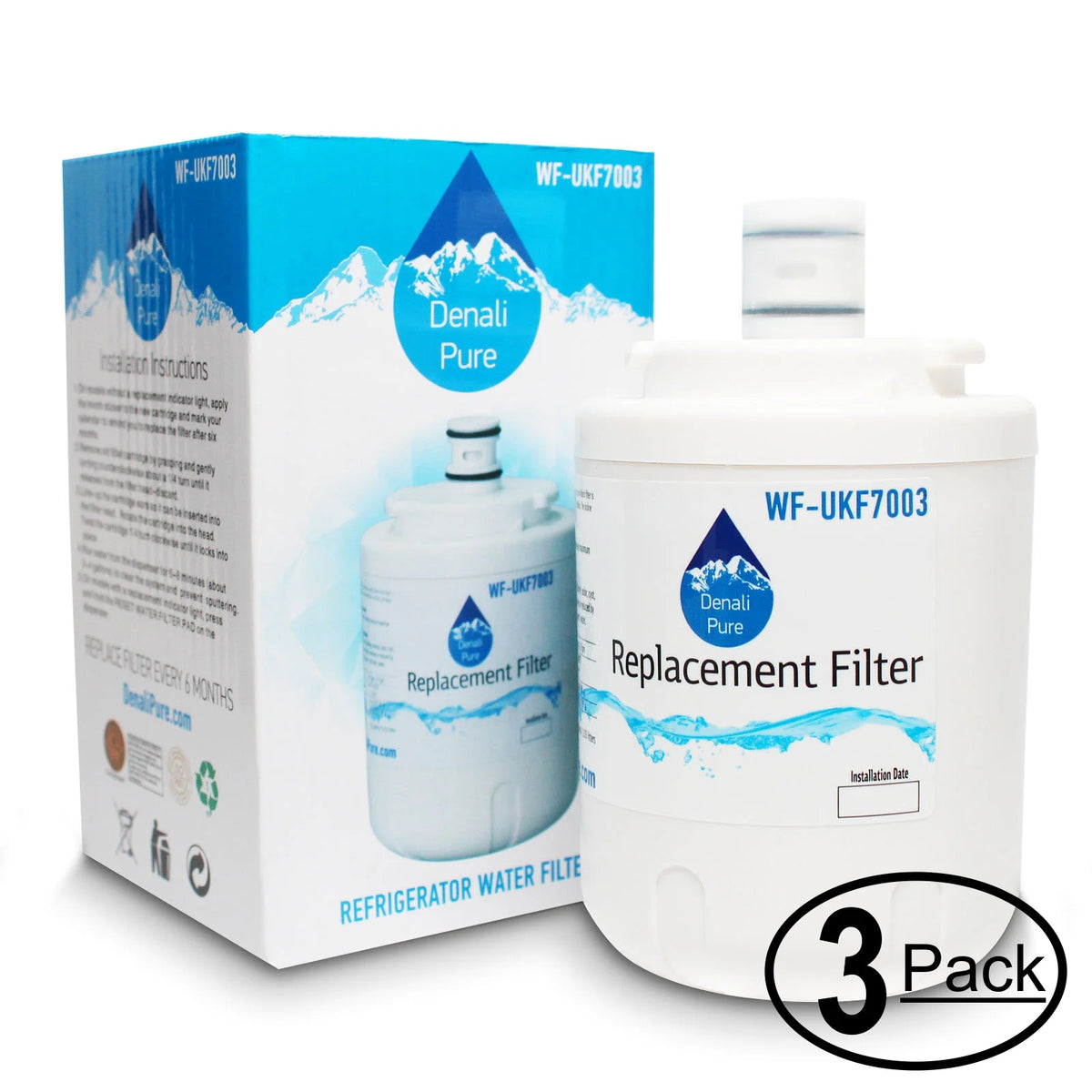 3-Pack Replacement Water Filter Cartridge U6333