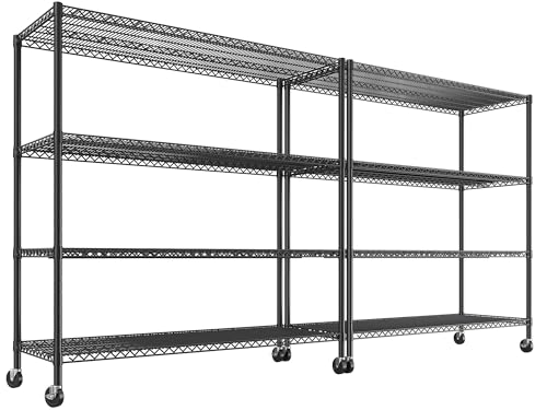 75.6" H Metal Wire Shelving Unit with Wheels D8205
