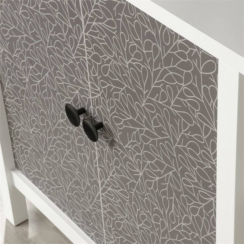 Soft White Wood TV Stand Cabinet K657