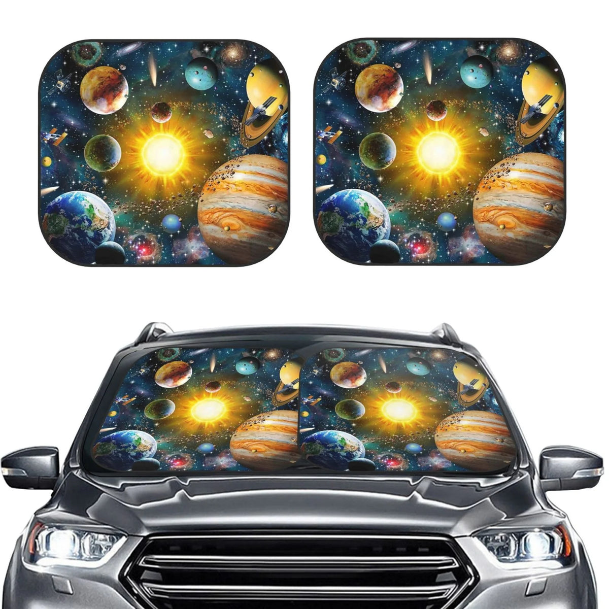 Small Foldable Car Windshield Sun Shade 2-Piece H46172