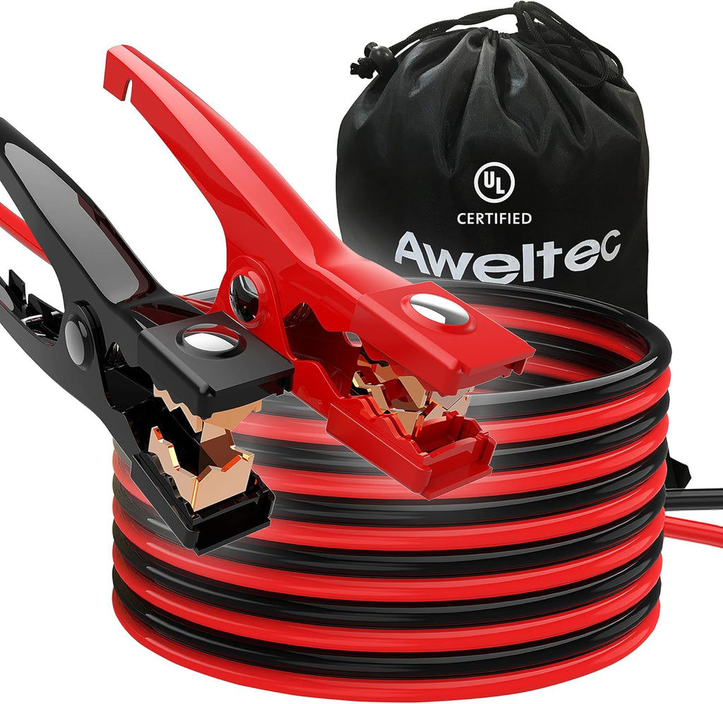 0 Gauge 25 Feet Heavy Duty Jumper Cables with Carrying Bag T98758