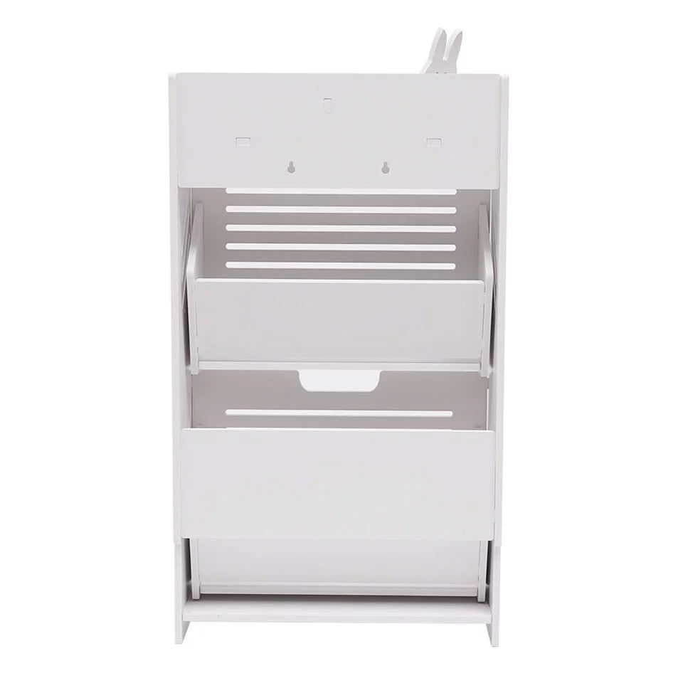White Slim PVC Shoe Rack Organizer F53706