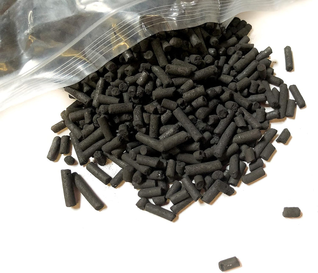 20 LB Virgin Activated Carbon Charcoal Pellets with 2 Media Filter Bags Y1755