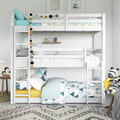 White Triple Twin Bunk Bed F24885