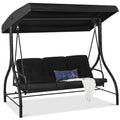 3-Seat Outdoor Canopy Swing Glider with Removable Cushions U5440